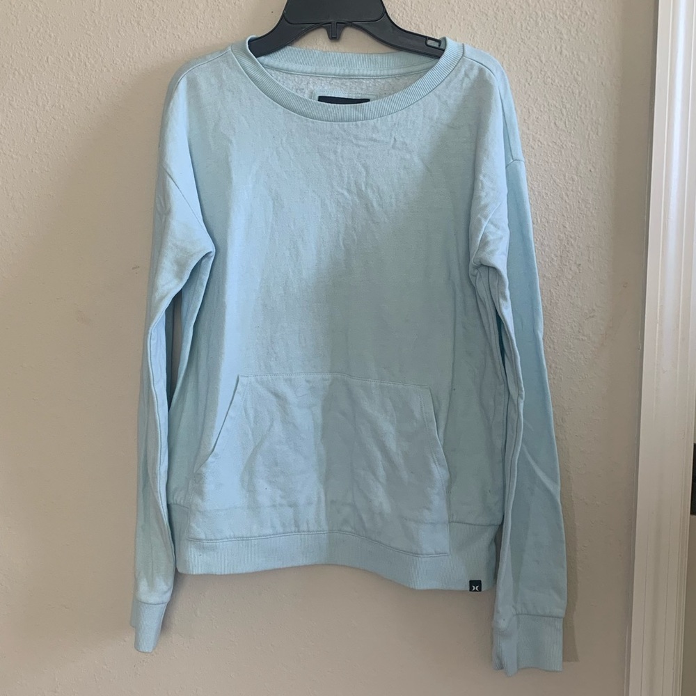 Hurley small baby/ice blue front pocket sweatshirt no hood